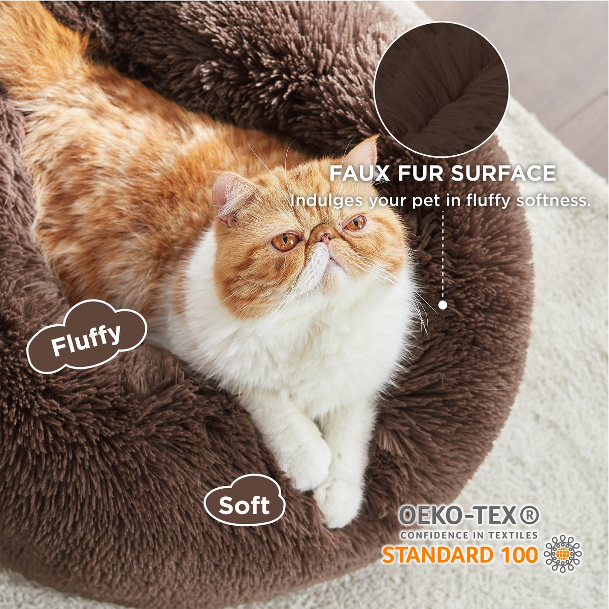 Calming Donut Bed for Dogs and Cats