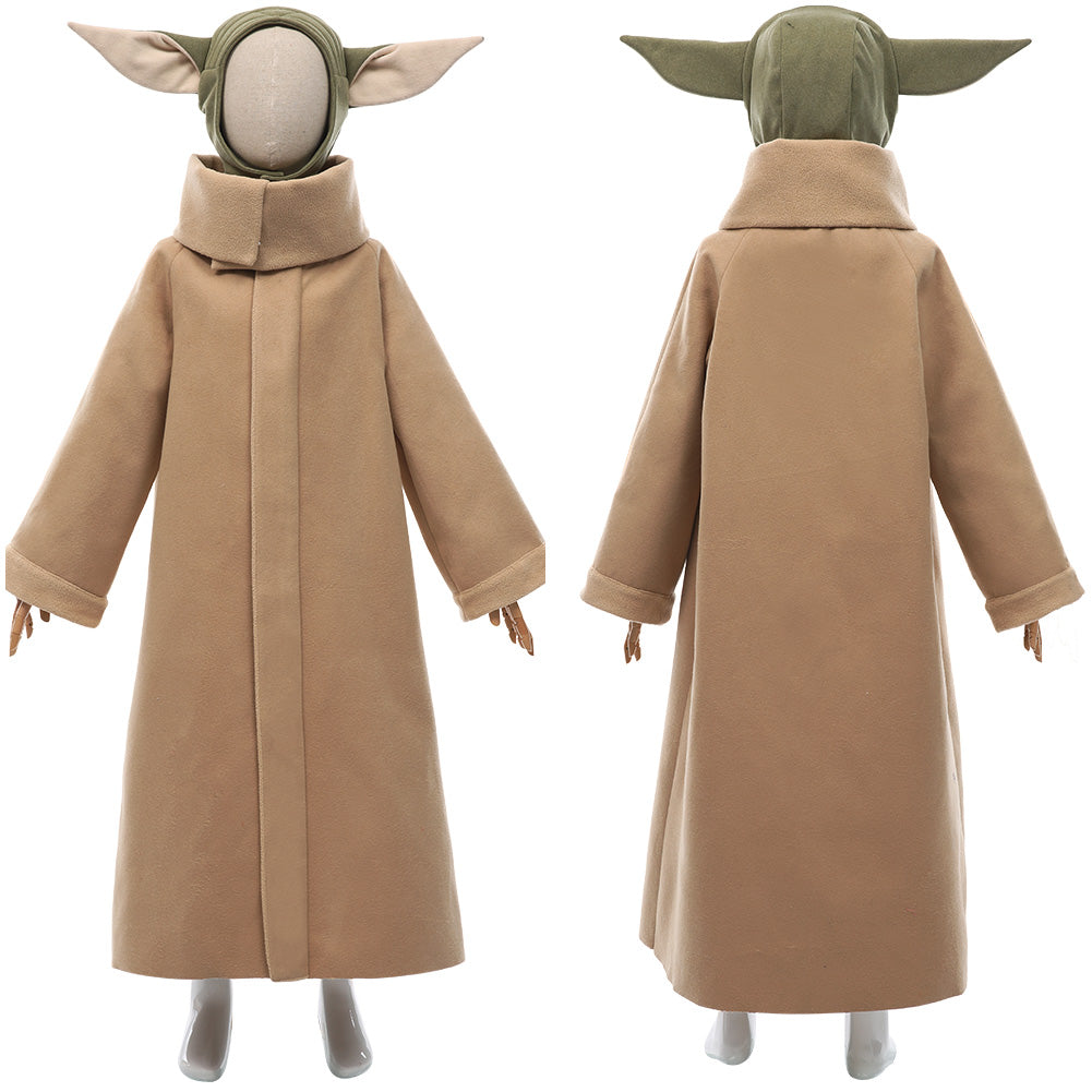 The Mando Season 2-Baby Yoda Grogu Coat Headgear Cosplay Costume For Kids