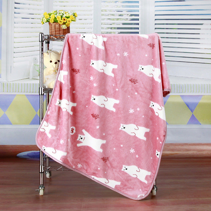 Pet Quilt Warm Blanket Coral Fleece Antifreeze Autumn And Winter Pets