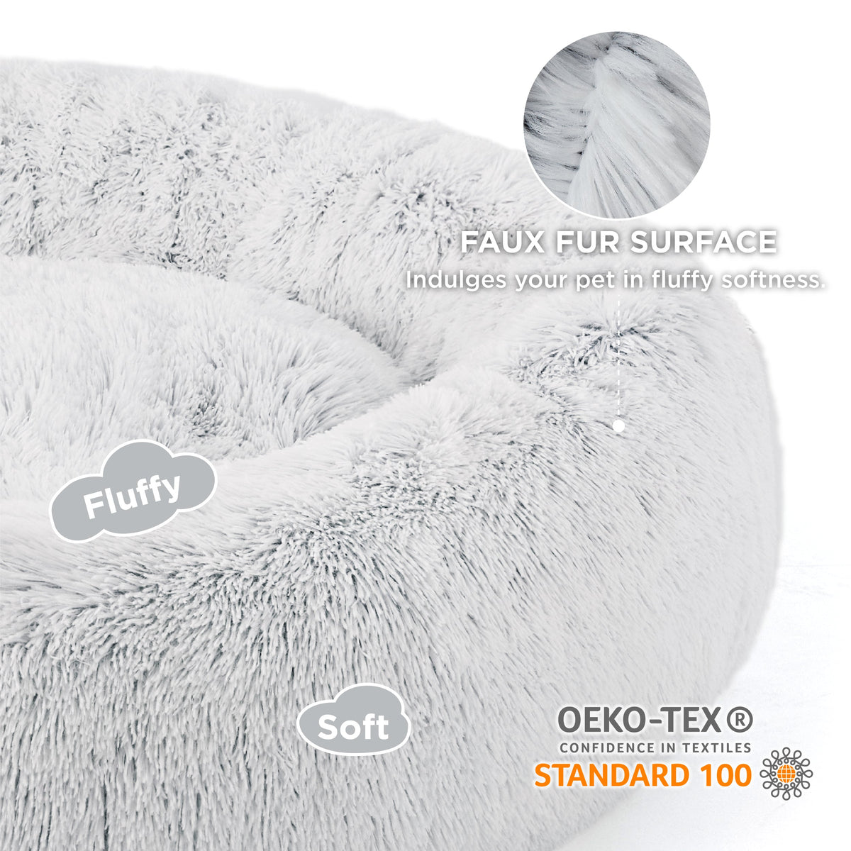 Calming Donut Bed for Dogs and Cats