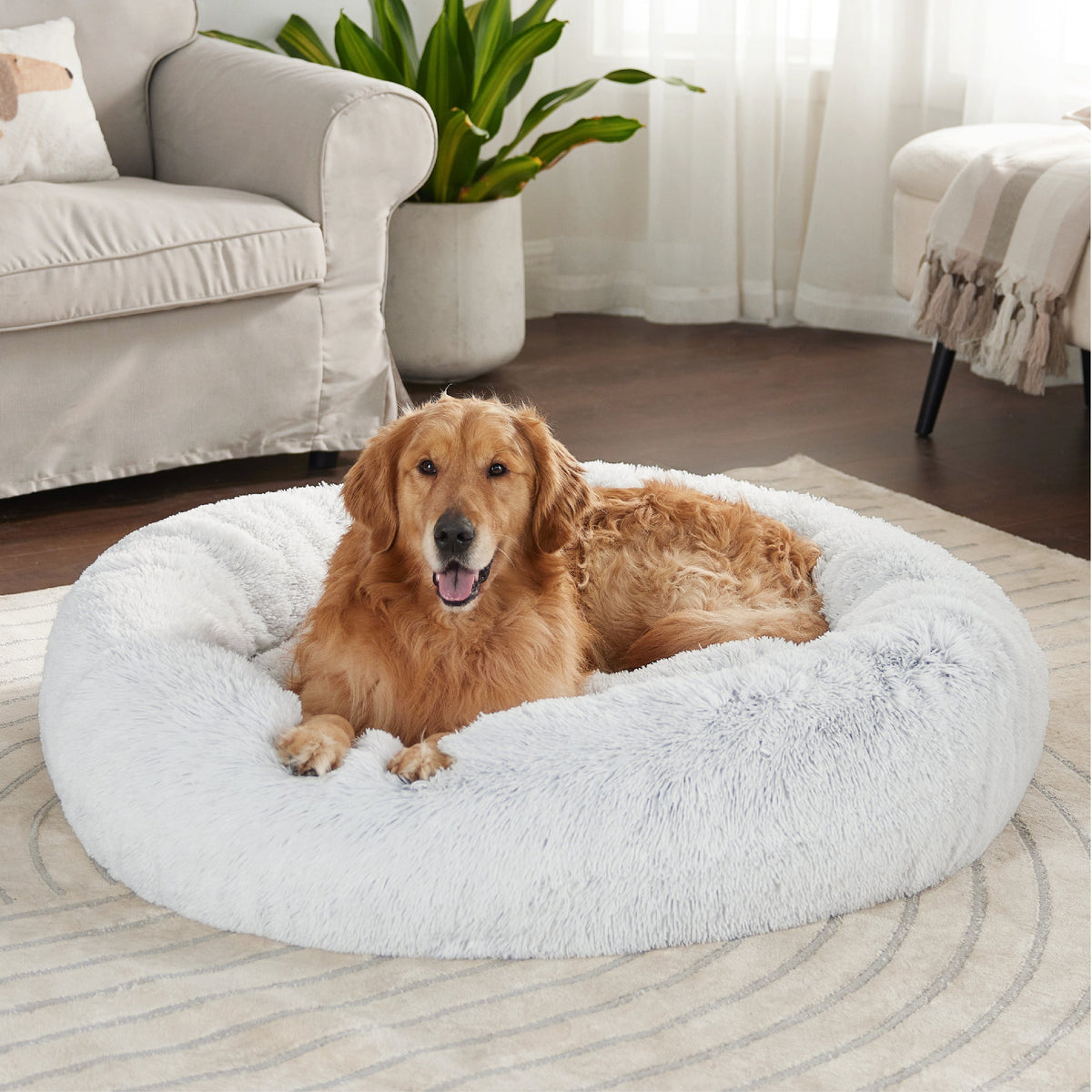 Calming Donut Bed for Dogs and Cats
