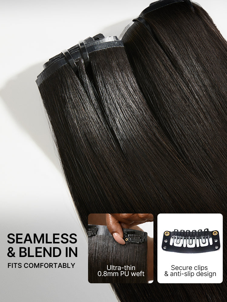Straight / Body Wave / Kinky Curly / Yaki Straight / Kinky Straight / Messy Curly Clip in Hair Extensions Real Human Hair Pieces 135g 9pcs / 7pcs with Free Gift
