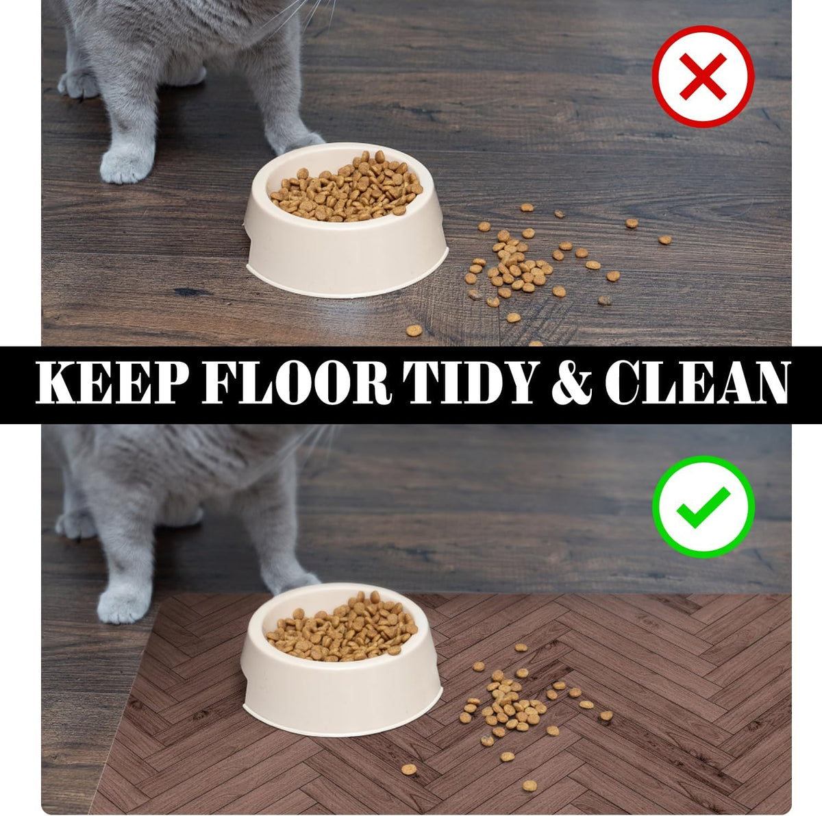 Dog Food Mats for Floors Absorbent, Pet Cat Food Mat - Quick Dry Dog Bowl Mats for Food and Water, Eco-Friendly Pet Supplies