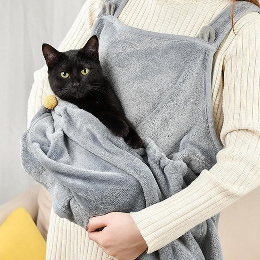 Cat Apron, Plush Pet Sleeping Bag for Napping, Kitten-Specific Soft-Sided Travel Sleeping Bag