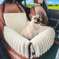 MIXJOY 6-in-1 Dog Car Seat for Small/Medium Dogs up to 25 lbs, Multi-Functional Dog Carrier for Car with Detachable Washable Cover, Pet Travel Bed with Clip-On Safety Leash, Beige