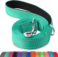 Joytale Dog Leash, 6 FT Double-Sided Reflective, Padded Handle Nylon Heavy Duty Leashes for Medium & Large Dogs Walking, Teal, 6FT
