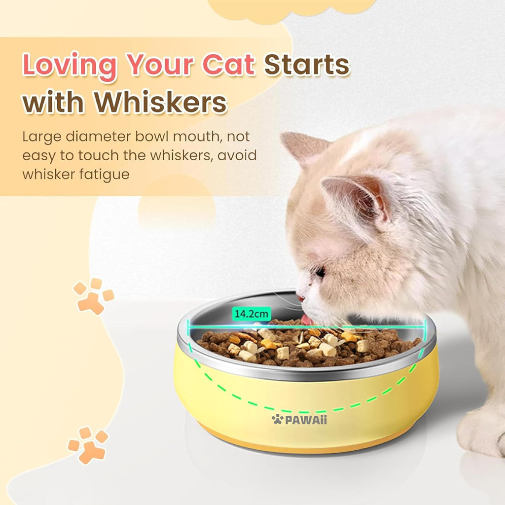 Cat Carrier with ID Tag and Double Stainless Steel Bowls(12 oz)
