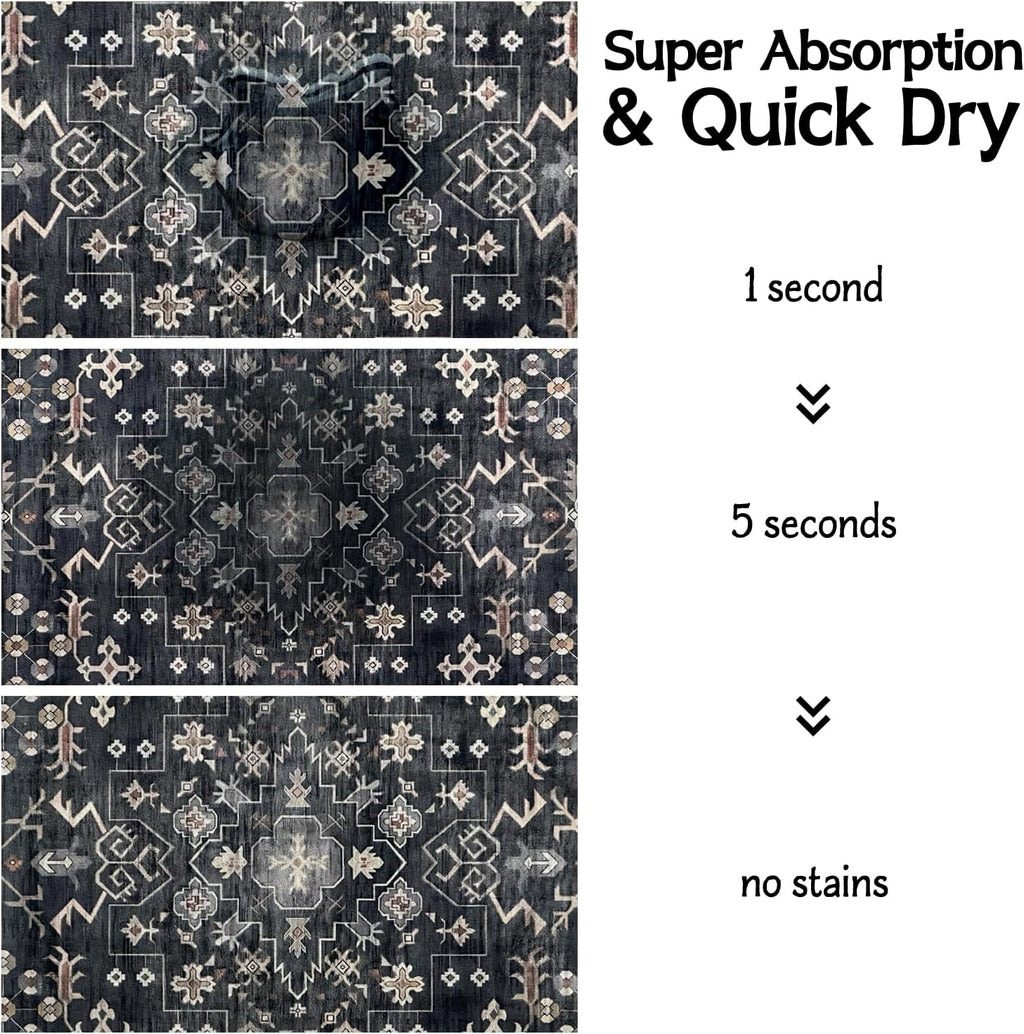 Pet Food Mats for Floor, Absorbent Dog Mat for Food and Water Dispenser Mat, Dog Food Mat Quick Dry Cat Food Mat Pet Supplies