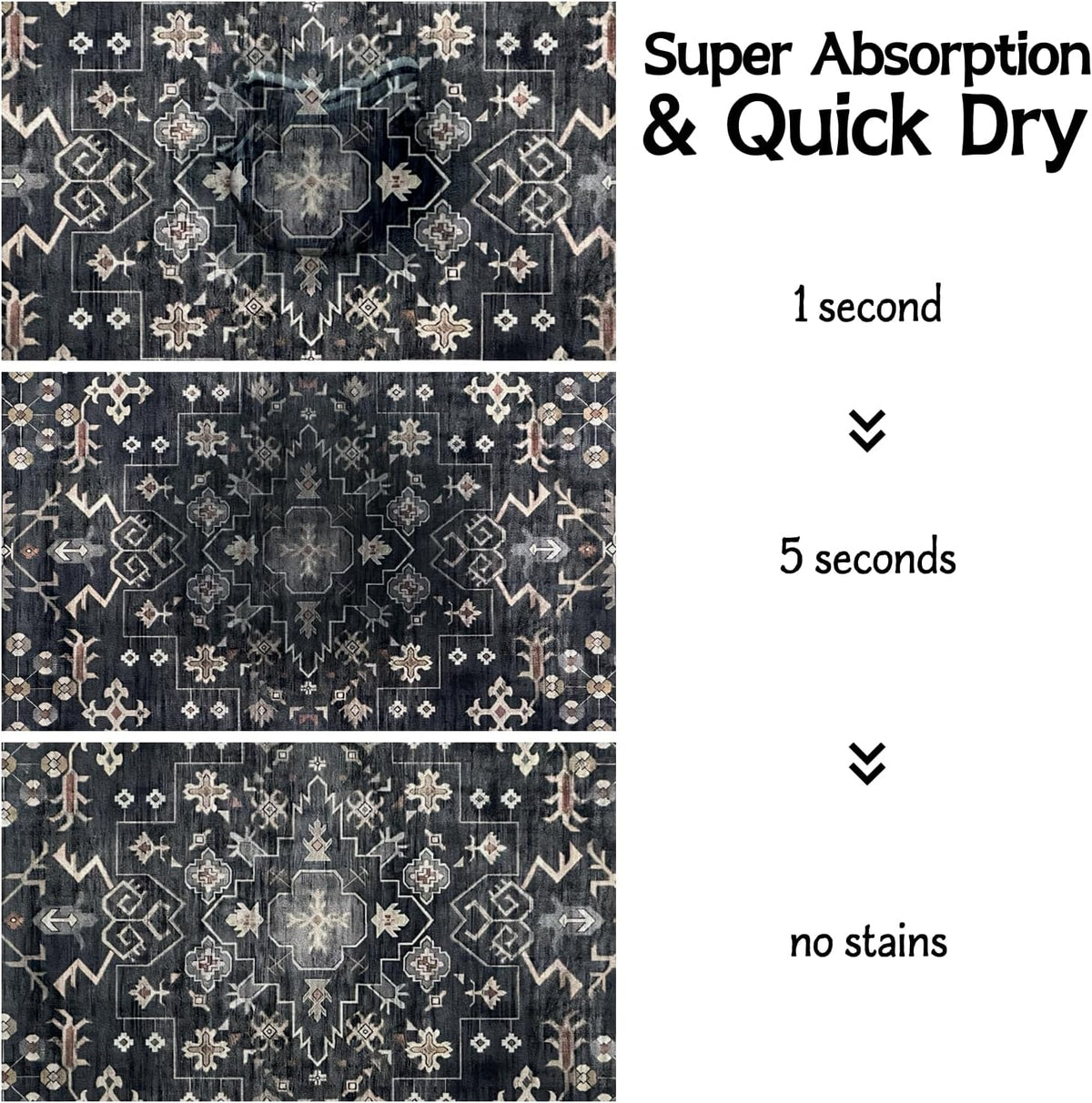Pet Food Mats for Floor, Absorbent Dog Mat for Food and Water Dispenser Mat, Dog Food Mat Quick Dry Cat Food Mat Pet Supplies