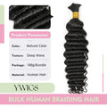Deep Wave Bulk Hair Extensions for Braiding