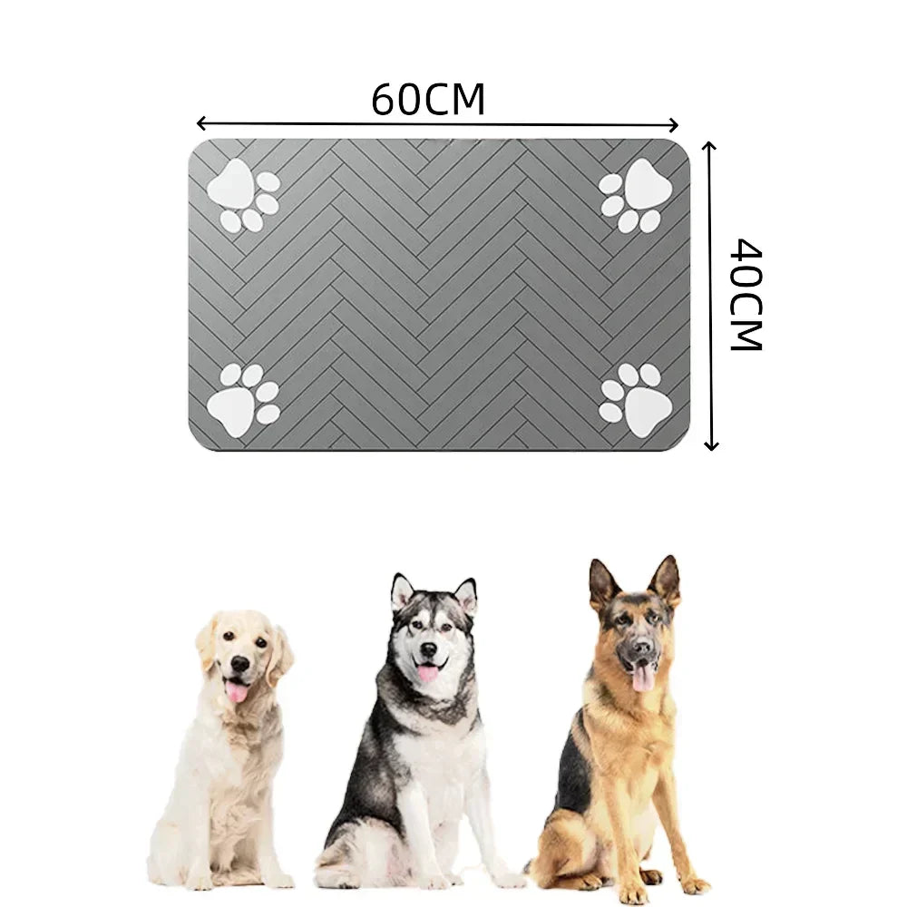 Absorbent Pet Feeding Mat – Quick Dry Dog Food & Water Bowl Mat