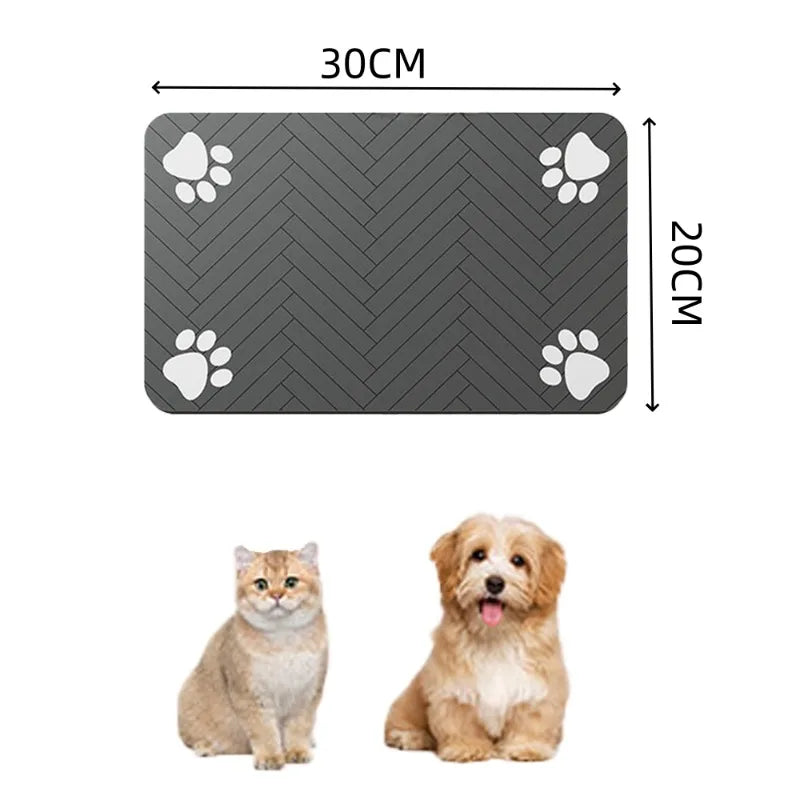 Absorbent Pet Feeding Mat – Quick Dry Dog Food & Water Bowl Mat