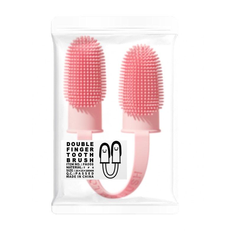 Dog Super Soft Pet Finger Toothbrush Teeth Cleaning Bad Breath Care Nontoxic Silicone Tooth Brush Tool Dog Cat Cleaning Supplies Finger Dog Toothbrush Silicone Finger Brush for Dogs Cats Teeth Cleaning